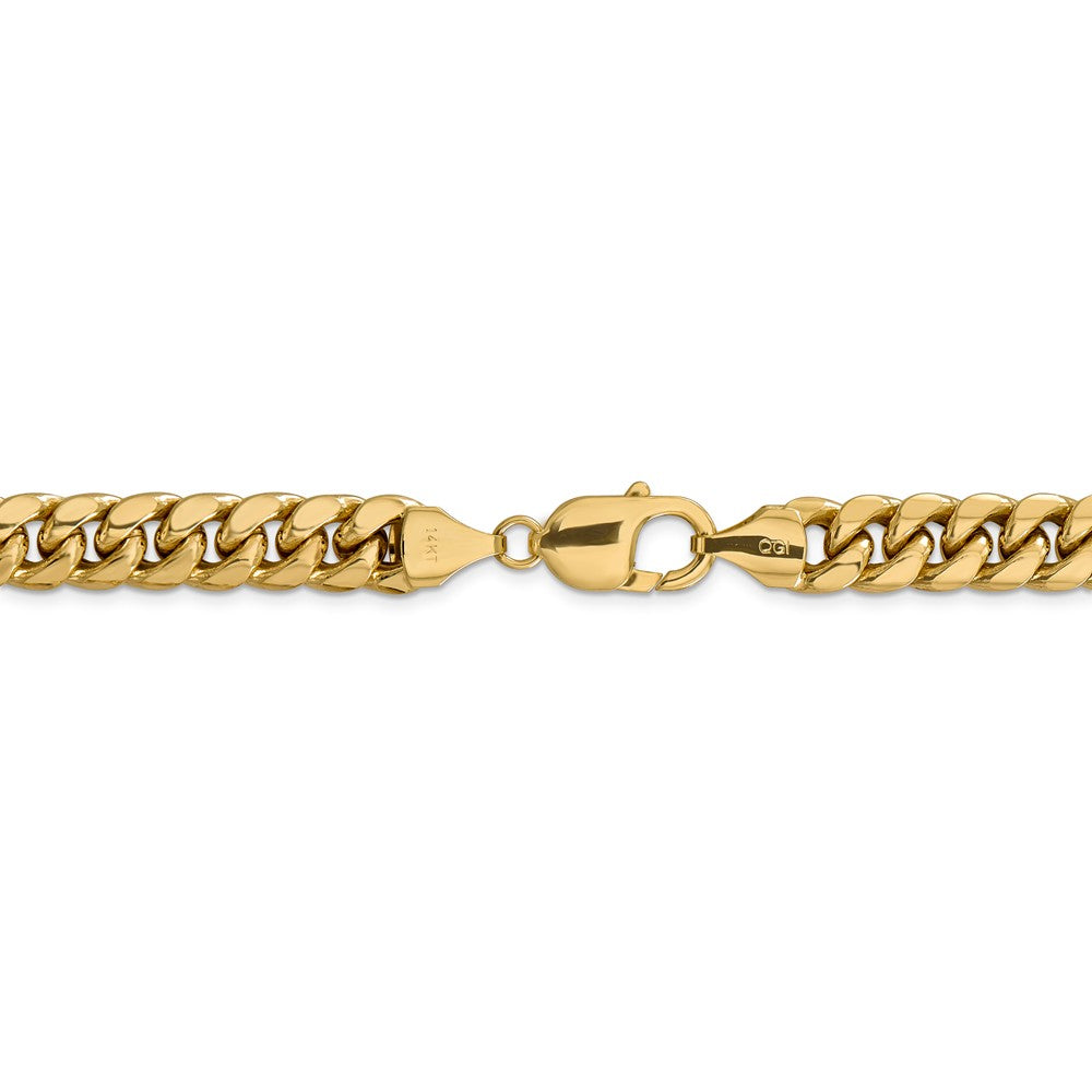 Alternate view of the Men&#39;s 9.3mm 14k Yellow Gold Hollow Miami Cuban (Curb) Chain Necklace by The Black Bow Jewelry Co.