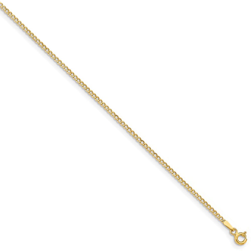 1.8mm 14k Yellow Gold Hollow Curb Chain Necklace, Item C10241 by The Black Bow Jewelry Co.