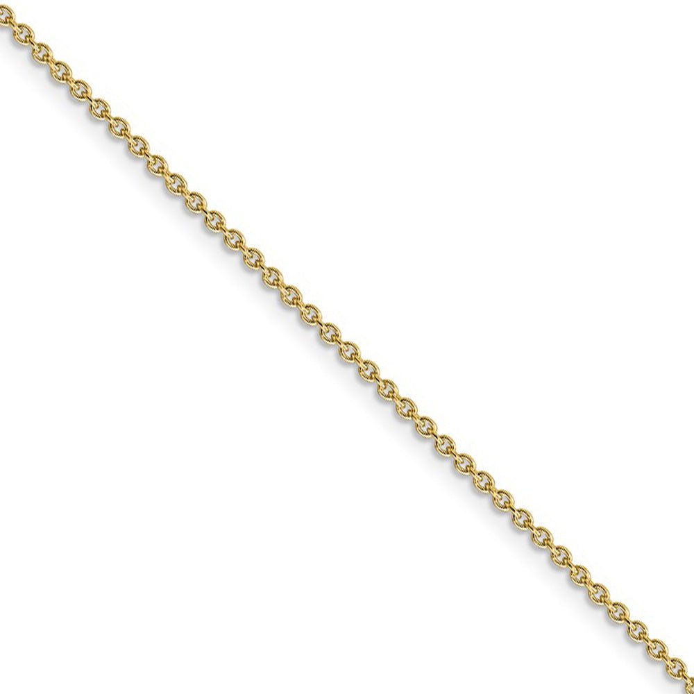 1.4mm 14k Yellow Gold Solid Classic Cable Chain Necklace, Item C10262 by The Black Bow Jewelry Co.