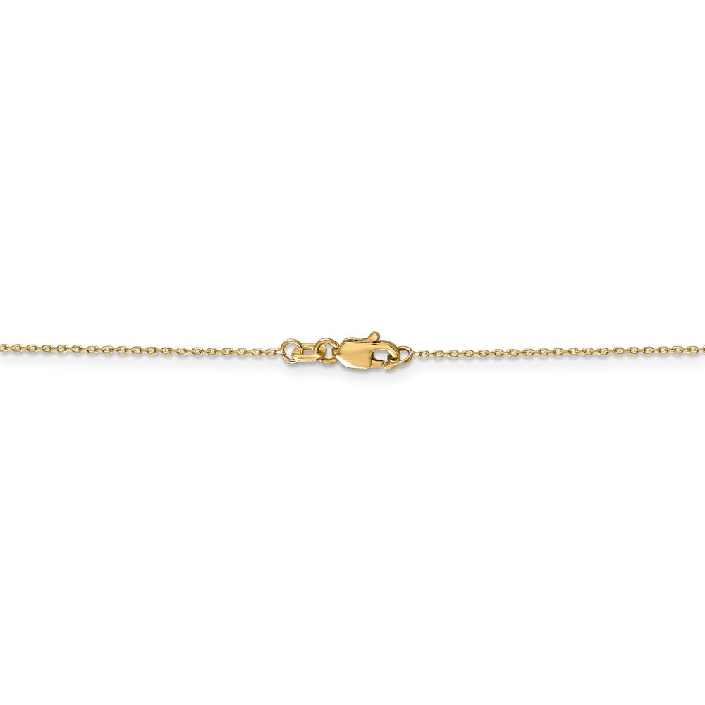 Alternate view of the 14k Yellow Gold Appalachian State X-Small Necklace by The Black Bow Jewelry Co.