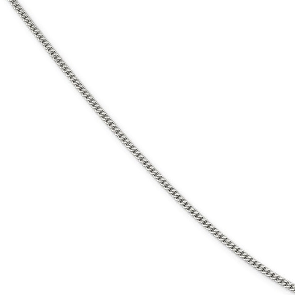 2mm Rhodium-plated Sterling Silver Solid Curb Chain Necklace, Item C10276 by The Black Bow Jewelry Co.