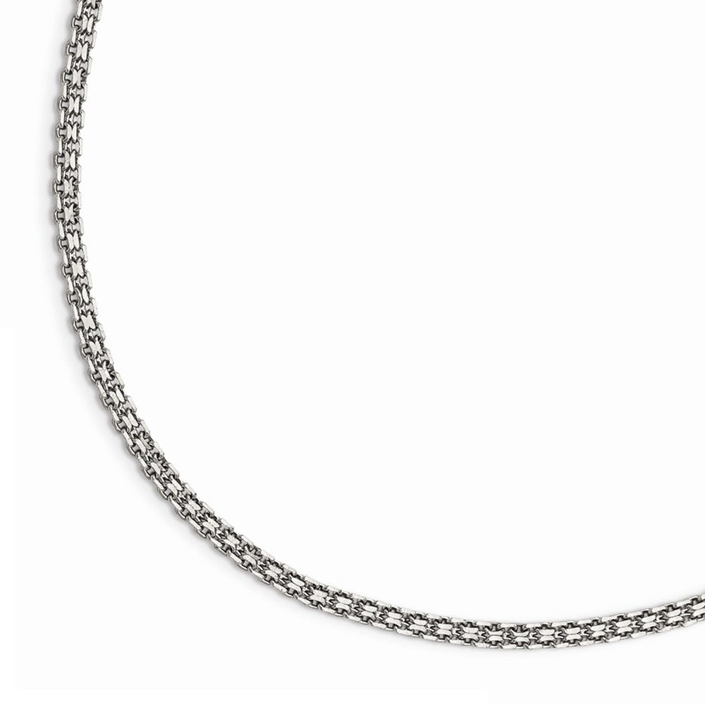 3mm Stainless Steel Bismark Mesh Chain Necklace, Item C10289 by The Black Bow Jewelry Co.