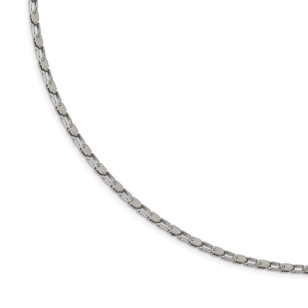 2.5mm Stainless Steel Polished Fancy Link Chain Necklace, Item C10292 by The Black Bow Jewelry Co.