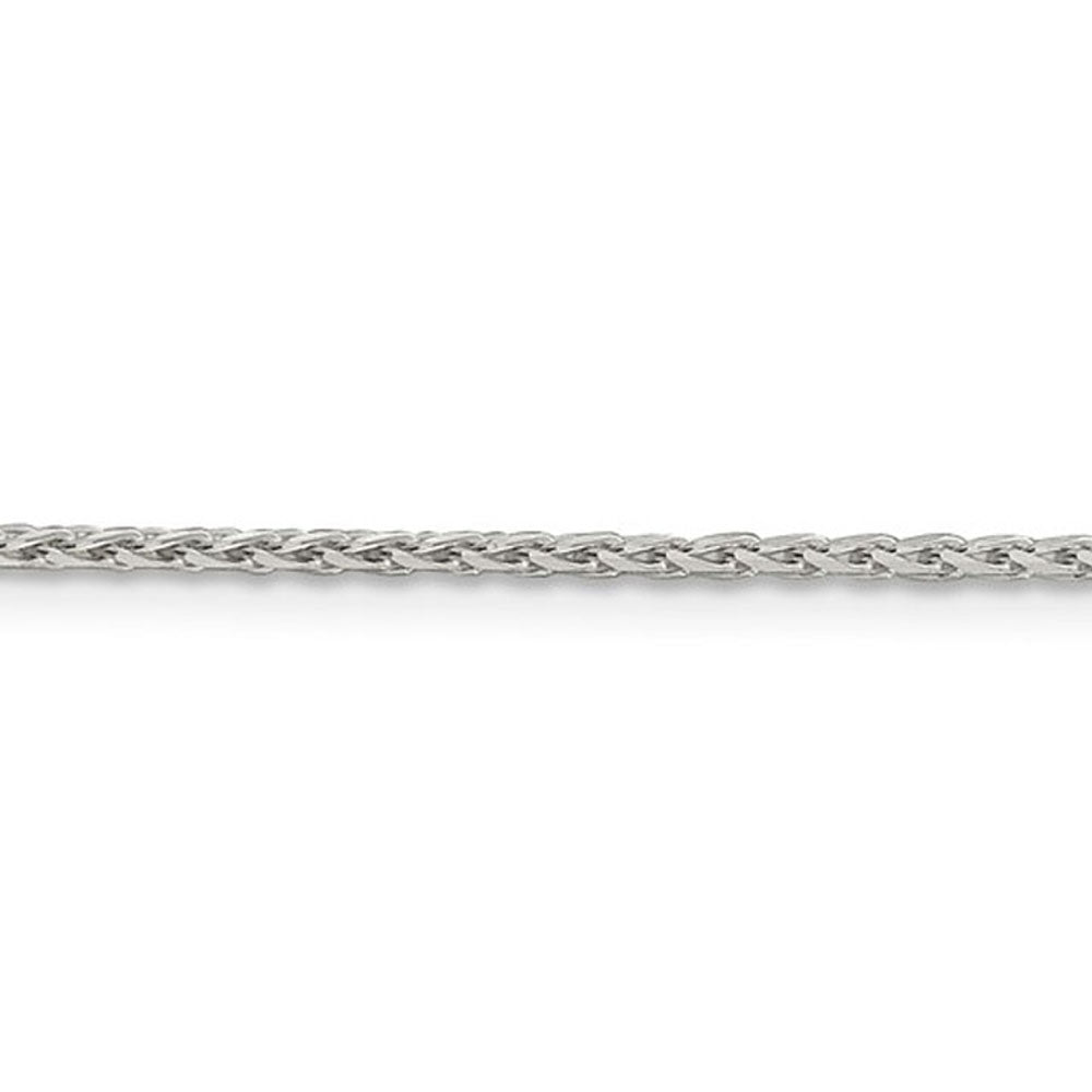 Alternate view of the 1.5mm Sterling Silver Diamond Cut Solid Round Spiga Chain Necklace by The Black Bow Jewelry Co.