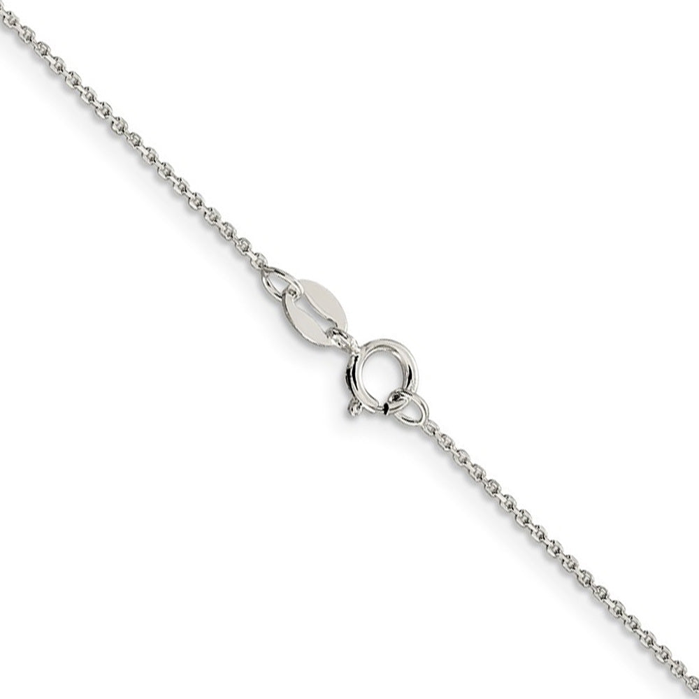 1mm Sterling Silver Diamond Cut Octagon Cable Chain Necklace, Item C10353 by The Black Bow Jewelry Co.