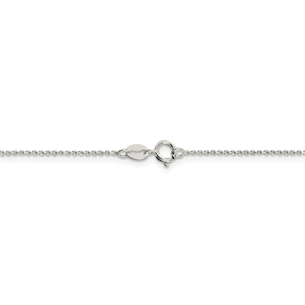 Alternate view of the 1mm Sterling Silver Diamond Cut Octagon Cable Chain Necklace by The Black Bow Jewelry Co.