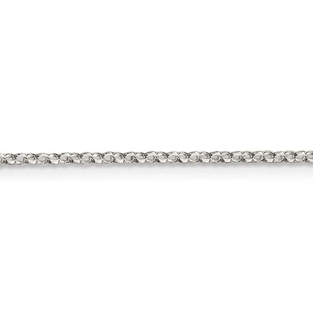 Alternate view of the 1.5mm Sterling Silver D/C Solid Open Cable Chain Necklace by The Black Bow Jewelry Co.