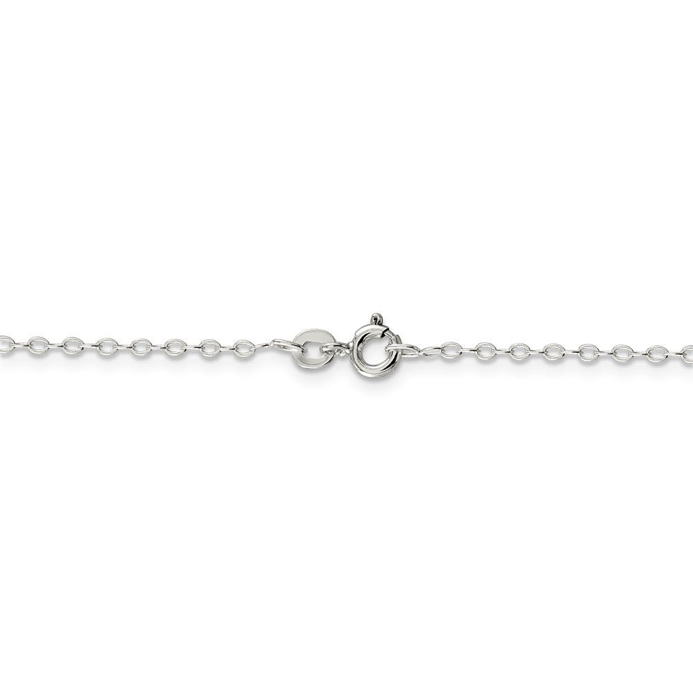 Alternate view of the 1.5mm Sterling Silver Flat Open Oval Cable Chain Necklace by The Black Bow Jewelry Co.