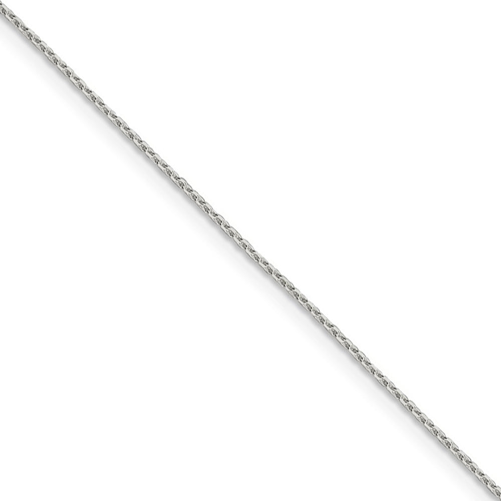 1mm Sterling Silver Solid Diamond Cut Cable Chain Necklace, Item C10361 by The Black Bow Jewelry Co.