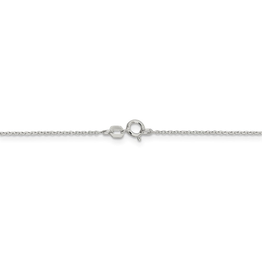 Alternate view of the 1mm Sterling Silver Solid Diamond Cut Cable Chain Necklace by The Black Bow Jewelry Co.