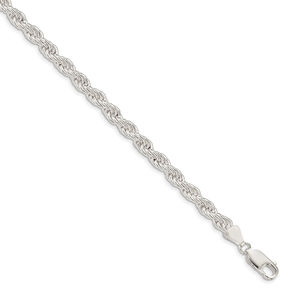 5mm Sterling Silver Classic Solid Rope Chain Necklace, Item C10384 by The Black Bow Jewelry Co.