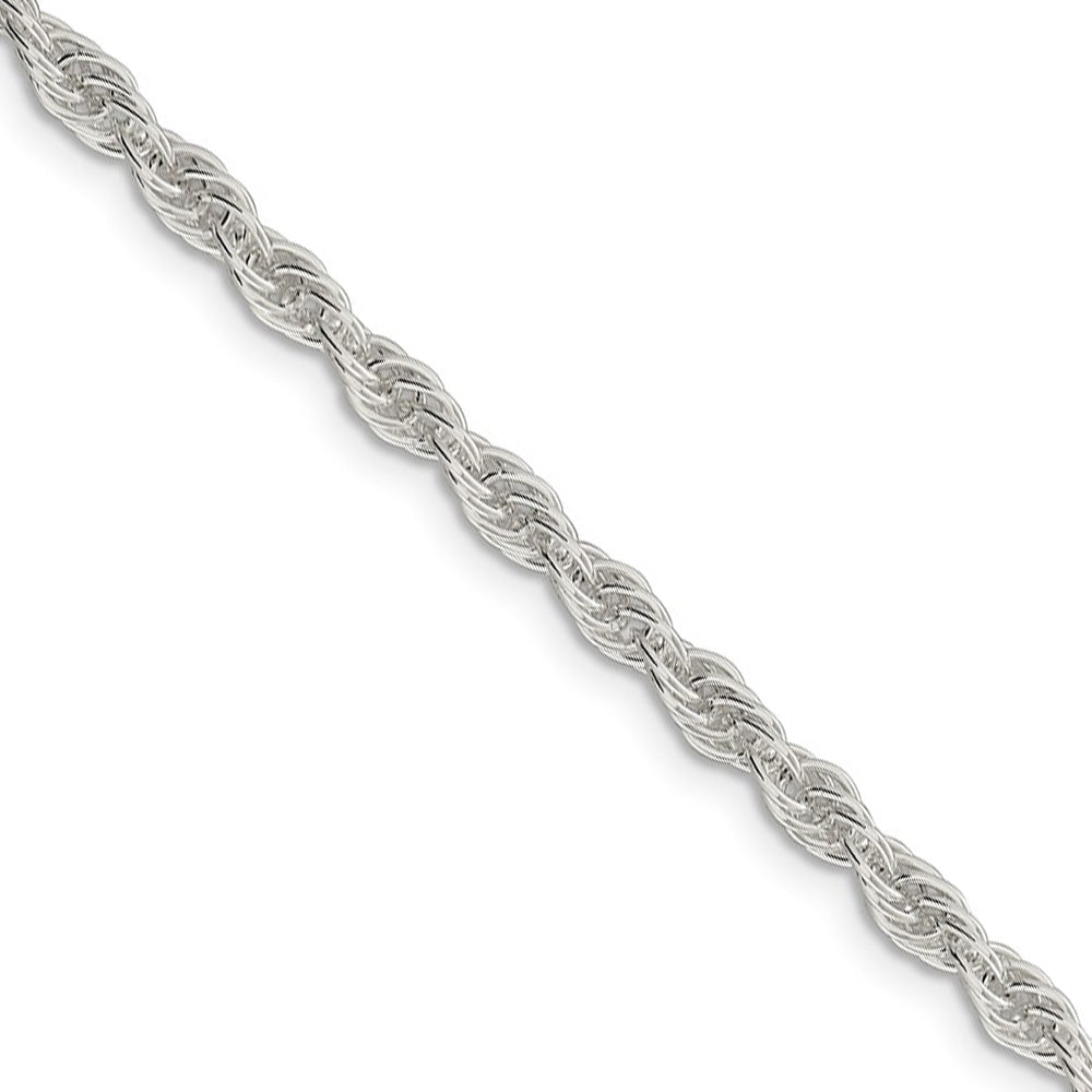 3.75mm Sterling Silver Solid Loose Rope Chain Necklace, Item C10389 by The Black Bow Jewelry Co.