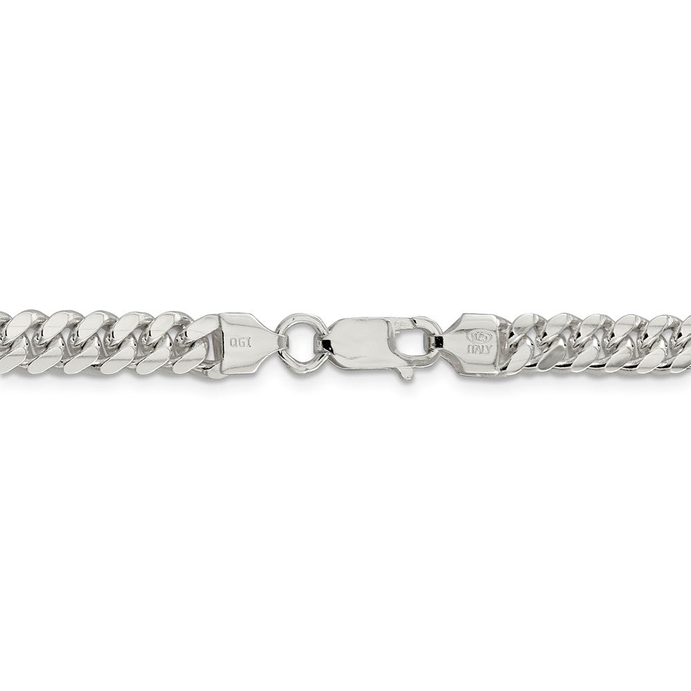 Alternate view of the Men&#39;s 6.5mm Sterling Silver Solid Domed Curb Chain Necklace by The Black Bow Jewelry Co.