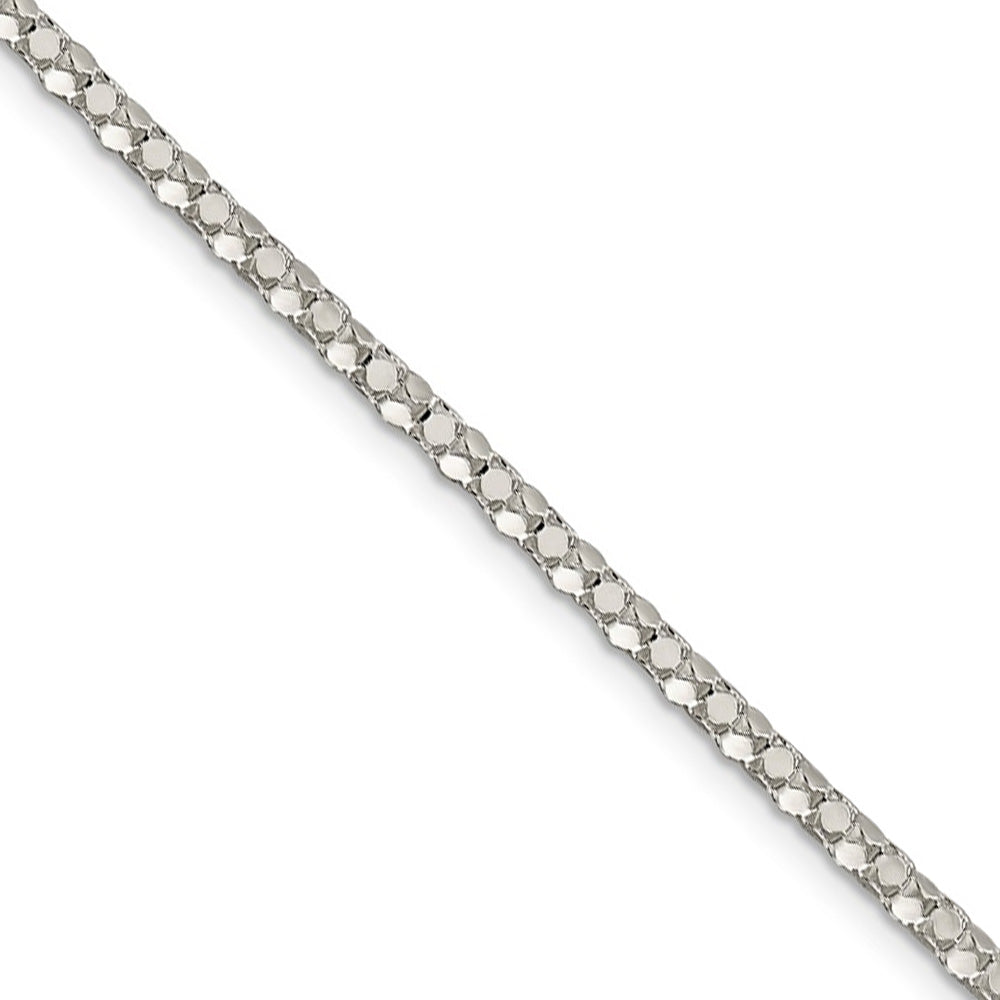 2.5mm Sterling Silver Solid Popcorn Mesh Chain Necklace, Item C10442 by The Black Bow Jewelry Co.