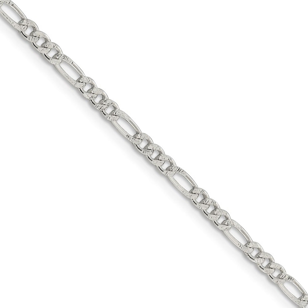 3mm Sterling Silver Solid Flat Rope Chain Necklace, 18 Inch