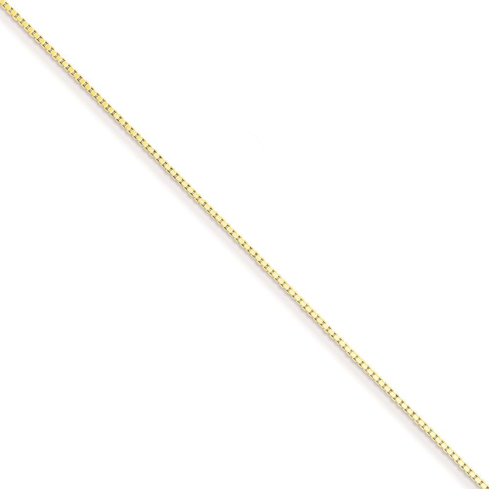 0.9mm Yellow Gold-Tone Plated Sterling Silver Solid Box Chain Necklace, Item C10490 by The Black Bow Jewelry Co.