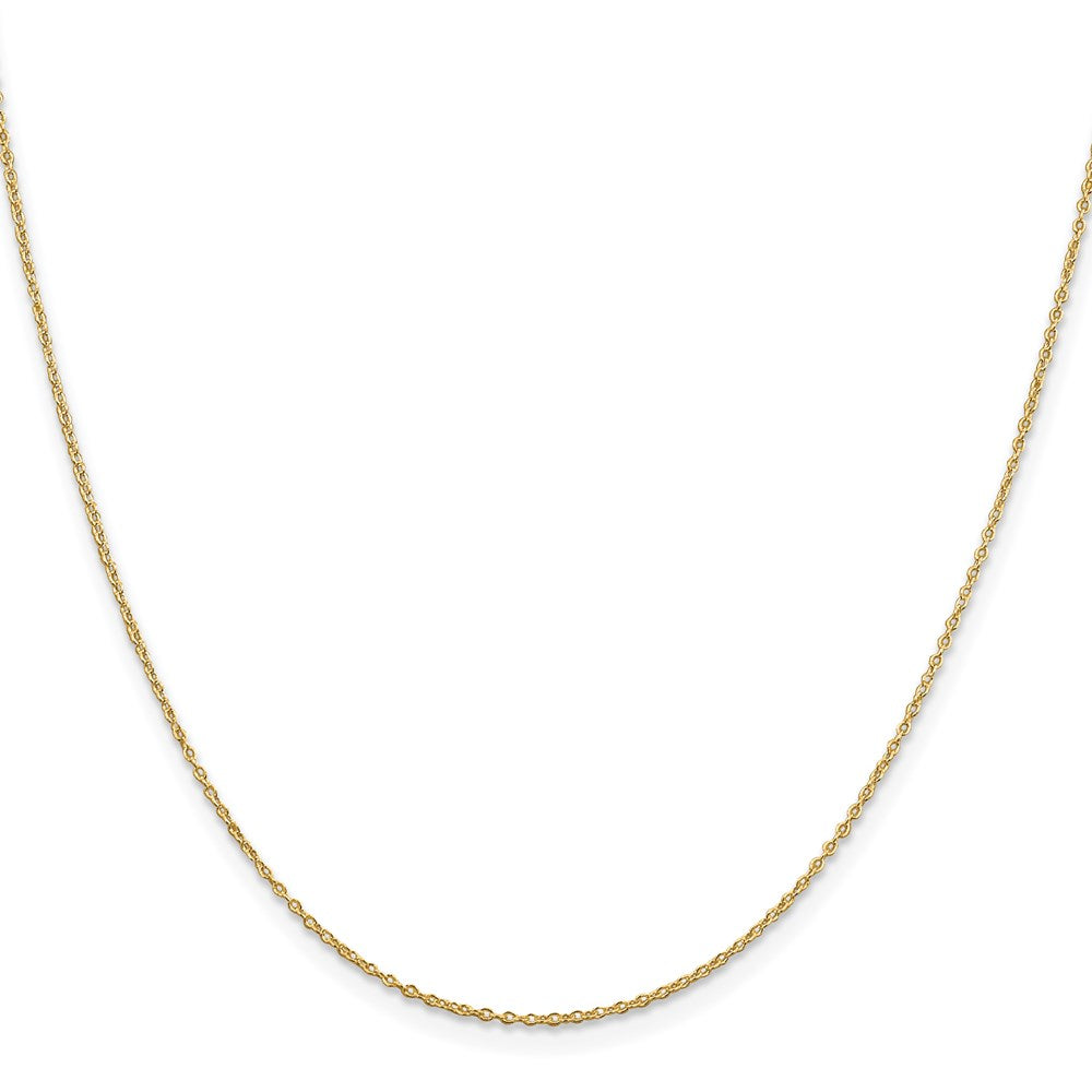 Alternate view of the 1mm 14k Yellow Gold Plated Sterling Silver Cable Chain Necklace, 18 In by The Black Bow Jewelry Co.