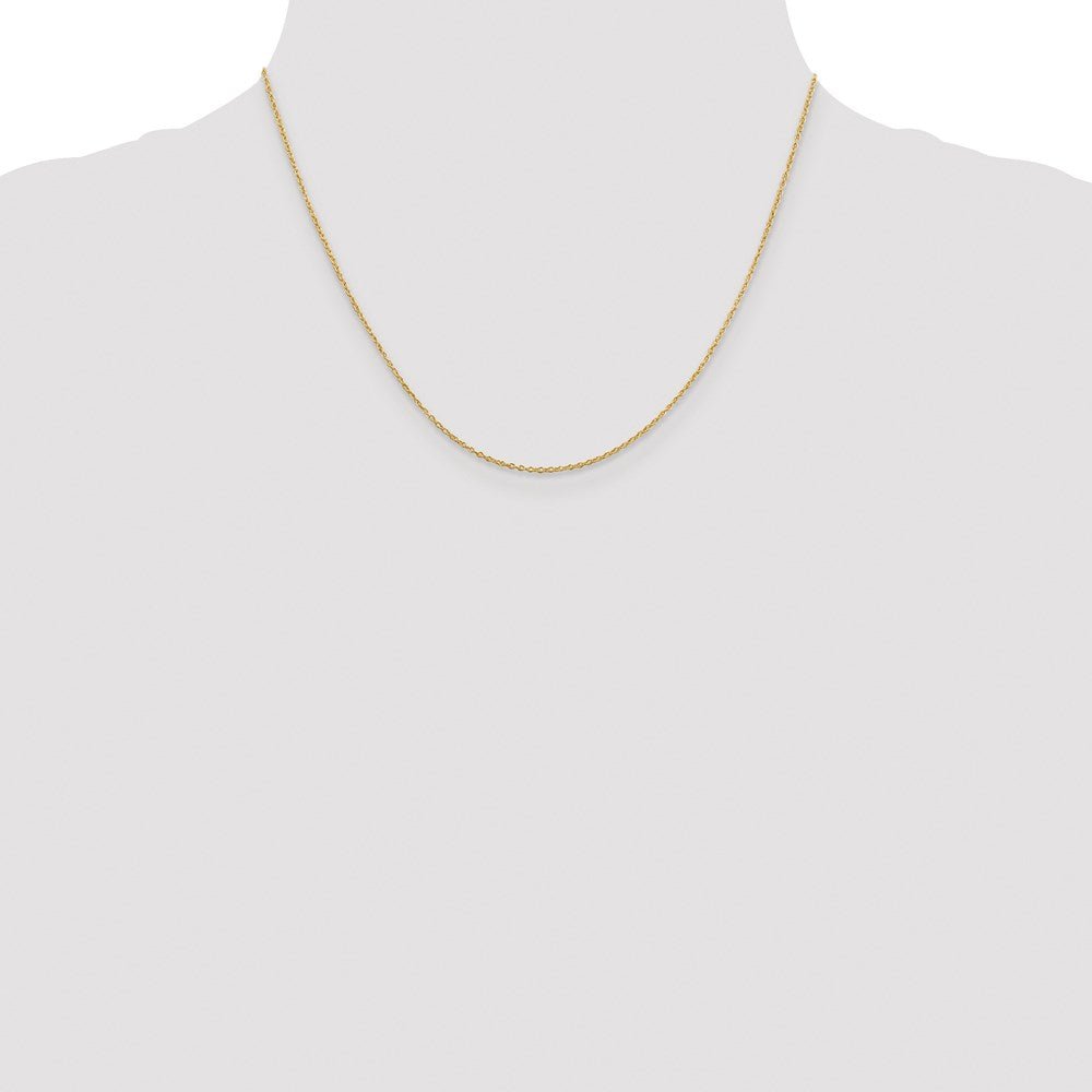 Alternate view of the 1.9mm 14k Yellow Gold Plated Sterling Silver Cable Chain Necklace 18in by The Black Bow Jewelry Co.