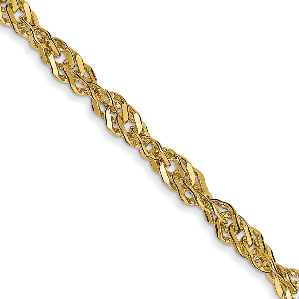 2.75mm 14K Yellow Gold Hollow Singapore Chain Necklace, Item C10510 by The Black Bow Jewelry Co.
