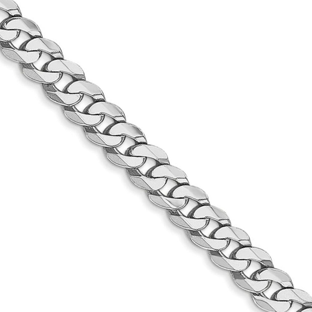 5mm, 14K White Gold, Solid Miami Cuban (Curb) Chain Necklace, Item C10516 by The Black Bow Jewelry Co.