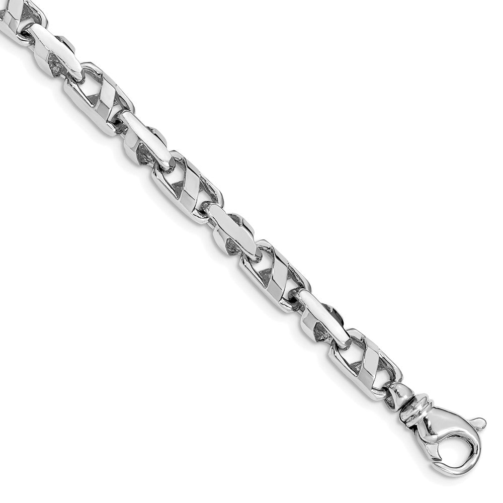 Alternate view of the 5.5mm 14K Yellow or White Gold Solid Fancy Anchor Chain Bracelet, 8 In by The Black Bow Jewelry Co.