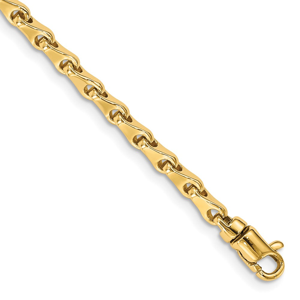 3.25mm 14K Yellow Gold Solid Fancy Link Chain Bracelet, Item C10538-B by The Black Bow Jewelry Co.