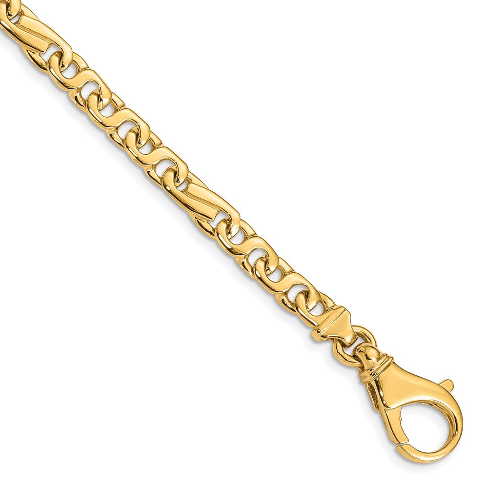 Amazon.com: Welry Men's 8.5mm Figaro Chain Bracelet in 10K Yellow Gold, 9