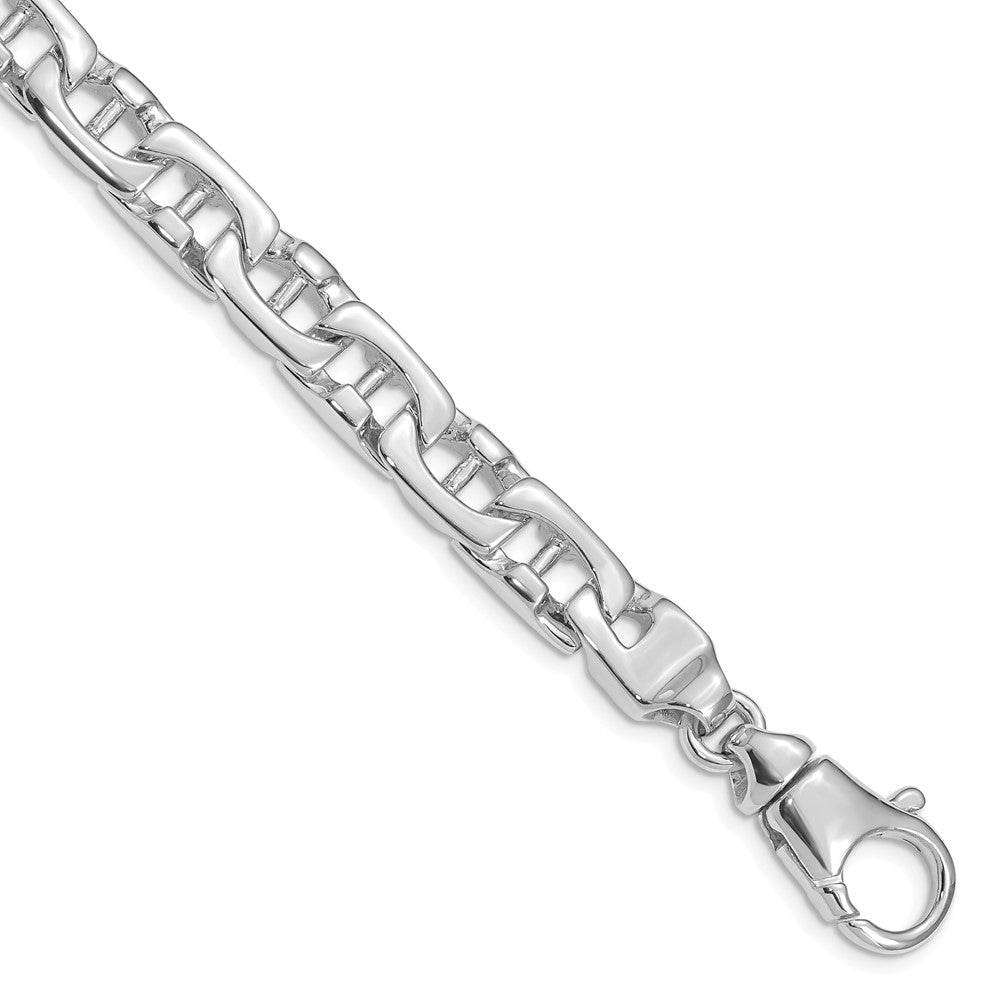 GLD Link Bracelet - 8.5mm, Size 9, 14K White - The GLD Shop