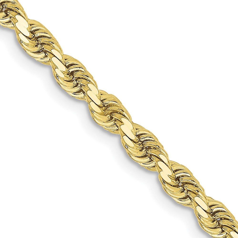 3.25mm 10K Yellow Gold Diamond Cut Solid Rope Chain Bracelet, Item C10554-B by The Black Bow Jewelry Co.