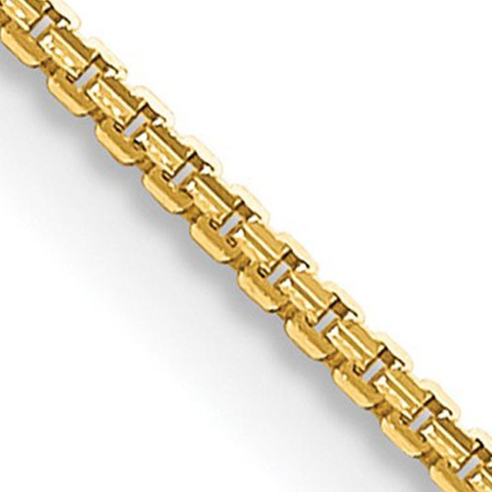 Vintage 18K Solid Yellow Gold Square Box Link Chain Necklace 18