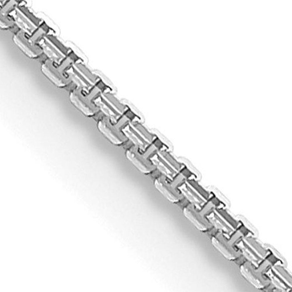 Black Bow Jewelry Company 3.2mm, 14k White Gold Solid Link Cable Chain  Necklace, 24 Inch
