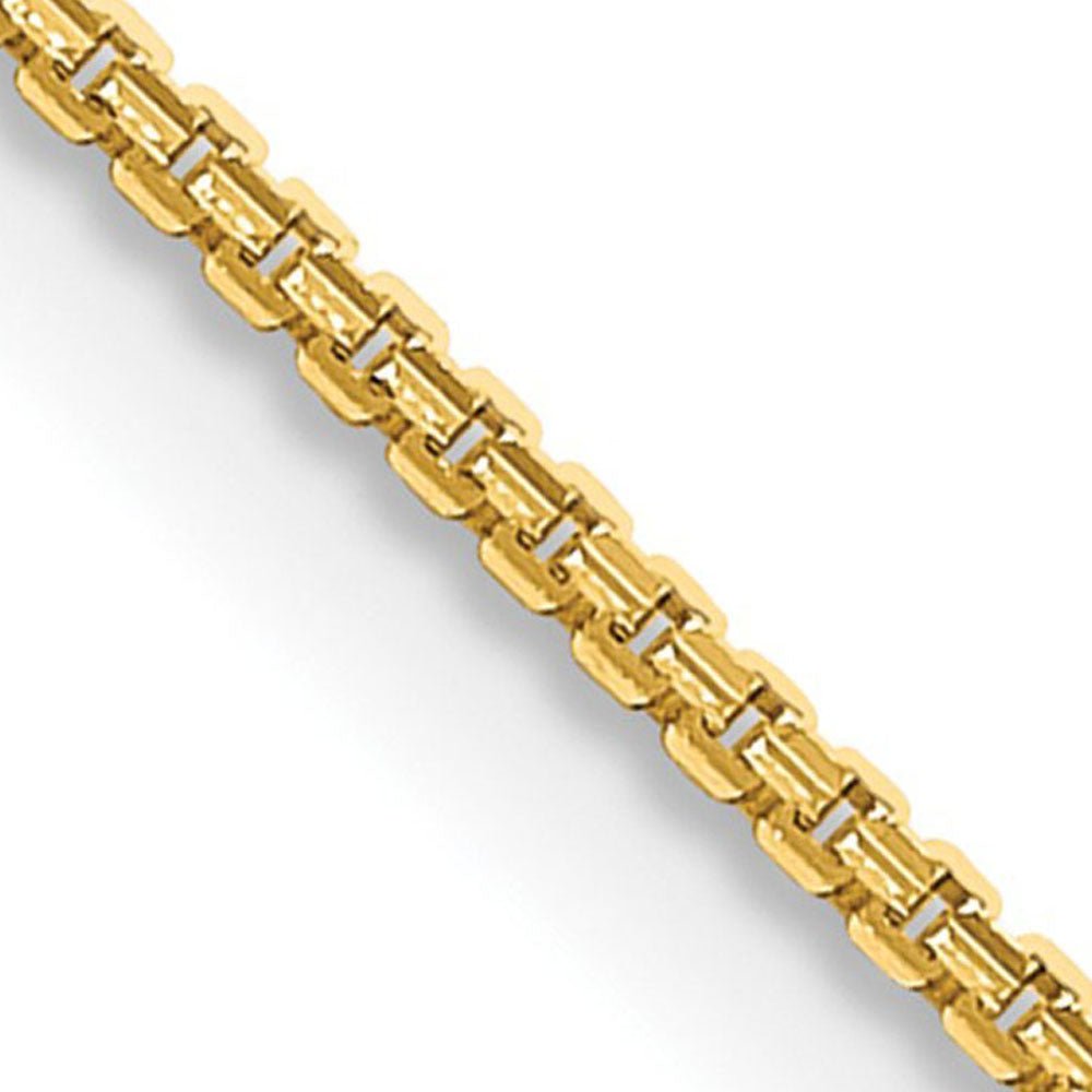 2.5mm Box Chain Necklace in Hollow 14K Gold - 20
