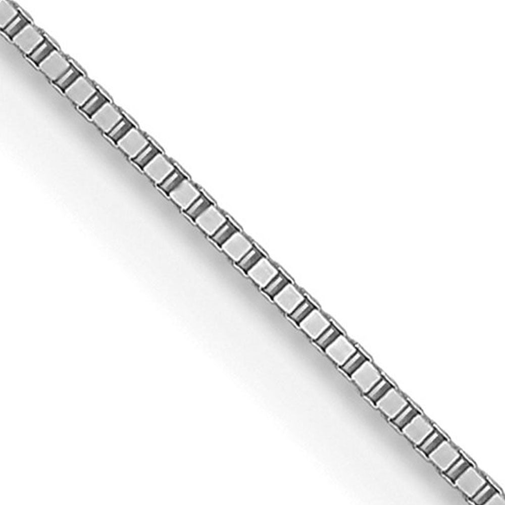 0.5mm 14K White Gold Solid Box Chain Necklace, Item C10597 by The Black Bow Jewelry Co.