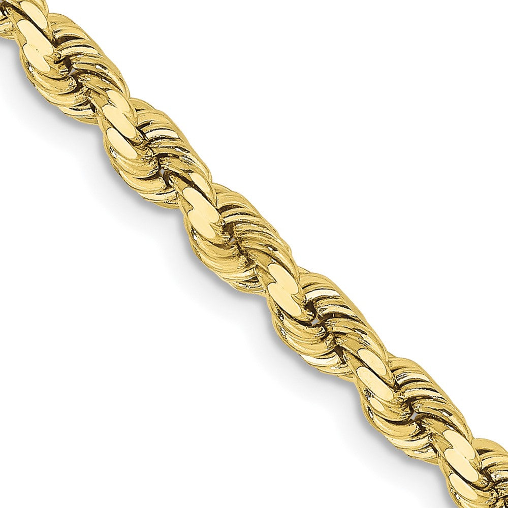3.75mm 10K Yellow Gold Solid Diamond Cut Rope Chain Necklace, Item C10609 by The Black Bow Jewelry Co.