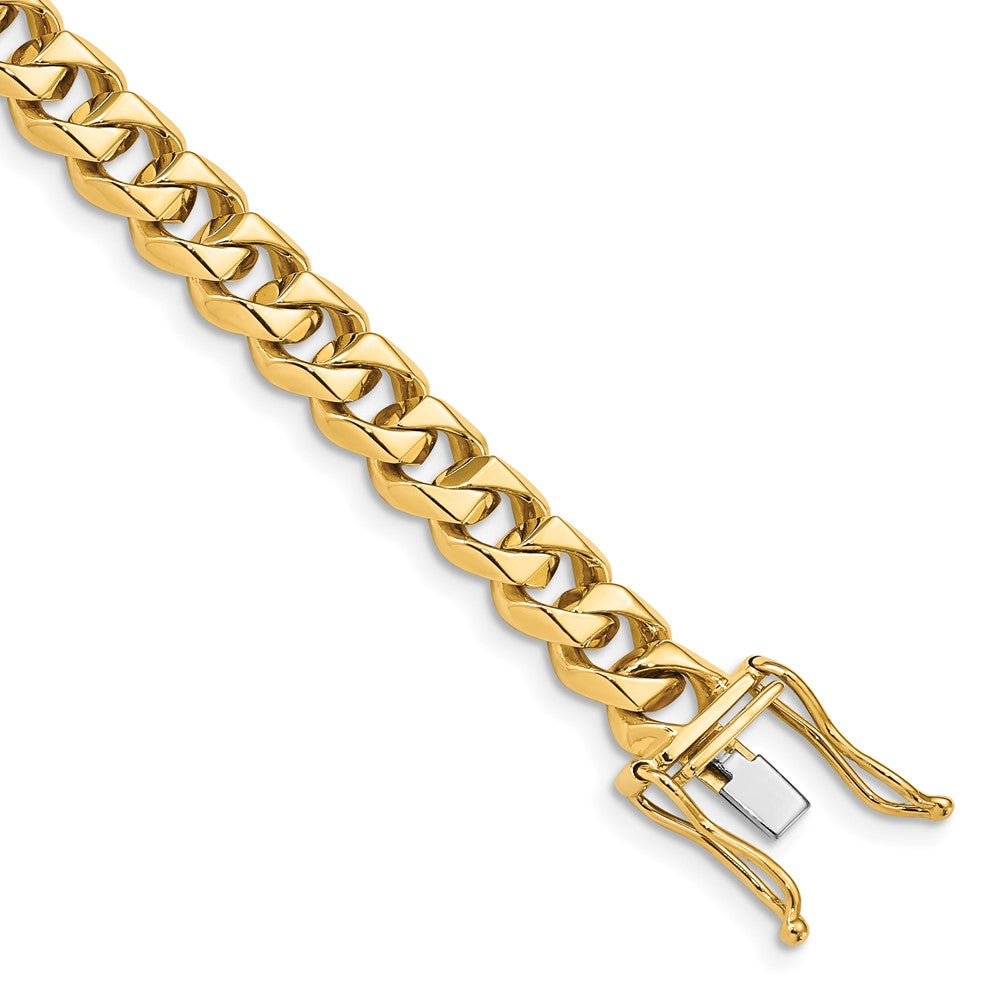 Alternate view of the 7mm 14K Yellow Gold Solid Classic Curb Chain Bracelet, 8 Inch by The Black Bow Jewelry Co.