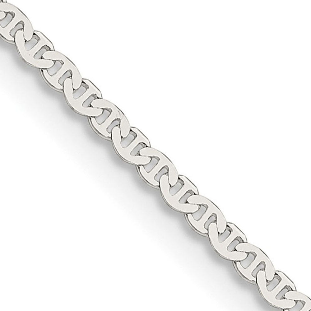 1.8mm Sterling Silver Solid Flat Anchor Chain Necklace, Item C10698 by The Black Bow Jewelry Co.