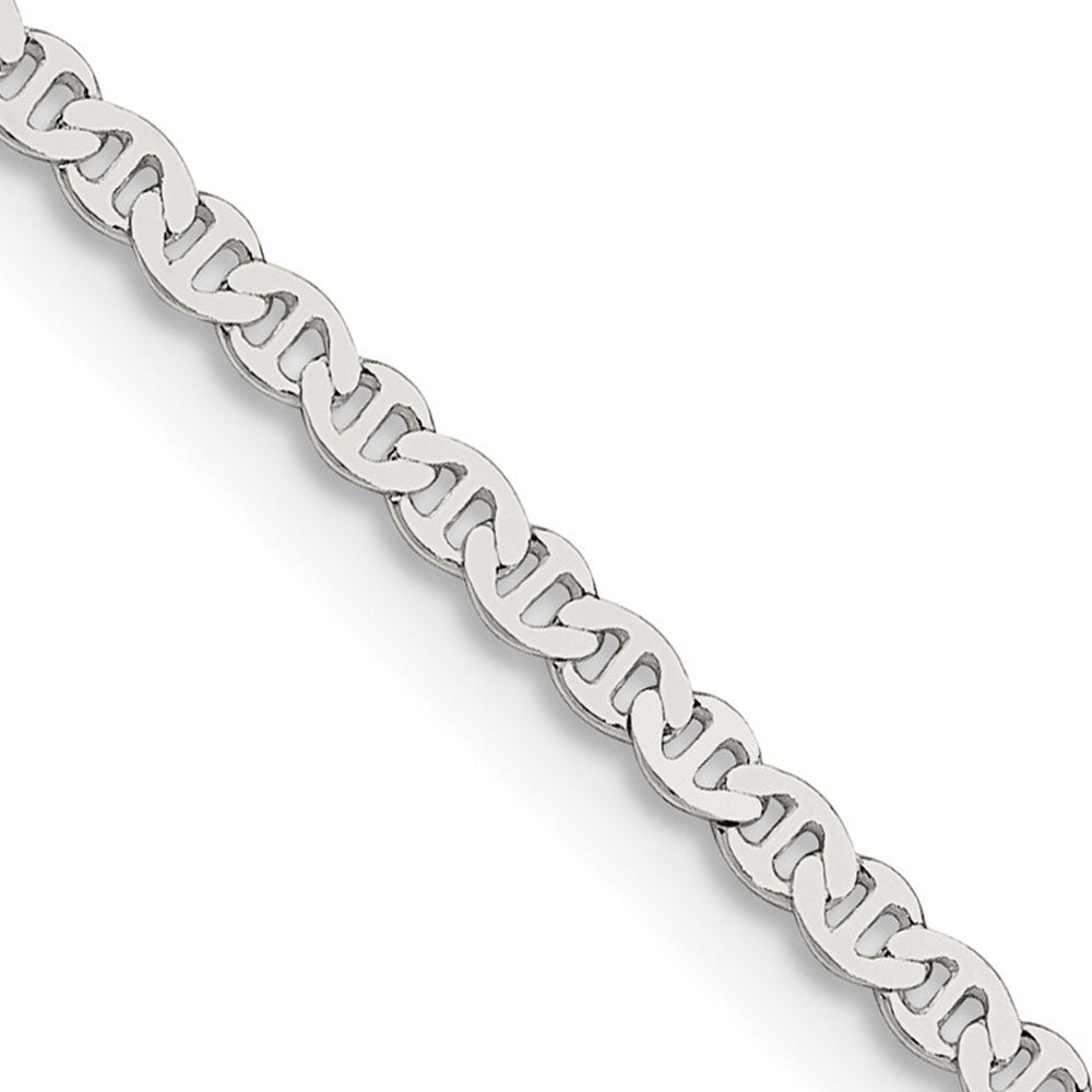 2.25mm Sterling Silver Solid Flat Anchor Chain Necklace, Item C10699 by The Black Bow Jewelry Co.