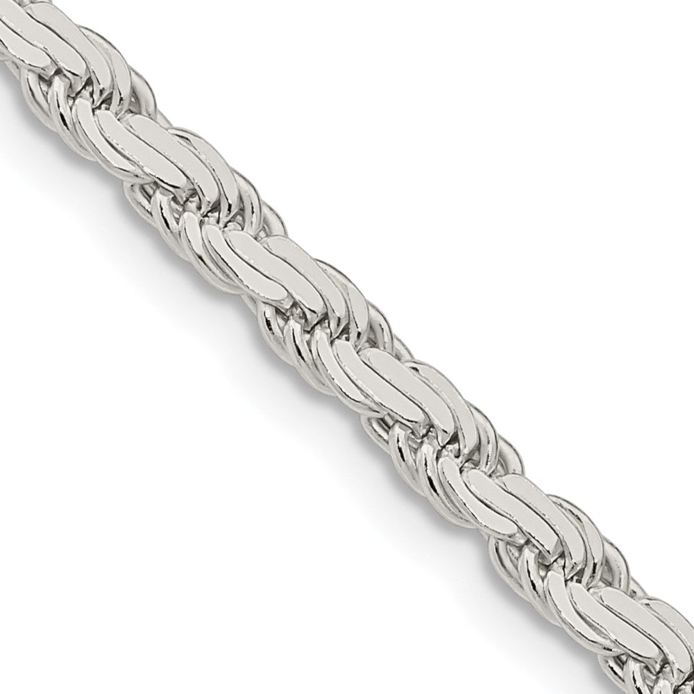 3.6mm Sterling Silver Solid Flat Rope Chain Necklace, Item C10732 by The Black Bow Jewelry Co.