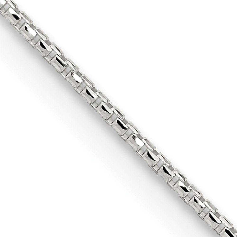 Sterling Silver Box Chain, Thin Necklace for Pendant, 16 to 30 Inches, 1.5 mm Wide 16 Box Chain / Silver