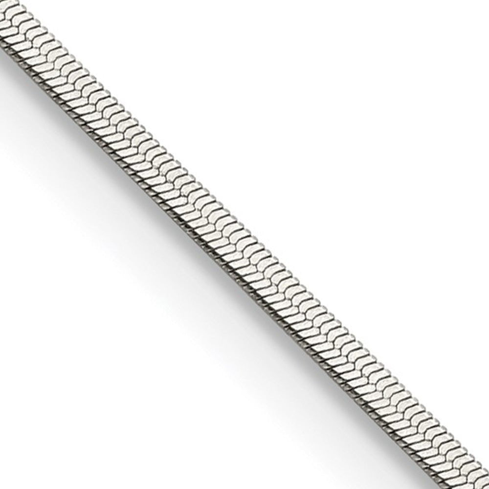 1.8mm Stainless Steel Herringbone Chain Necklace, Item C10754 by The Black Bow Jewelry Co.