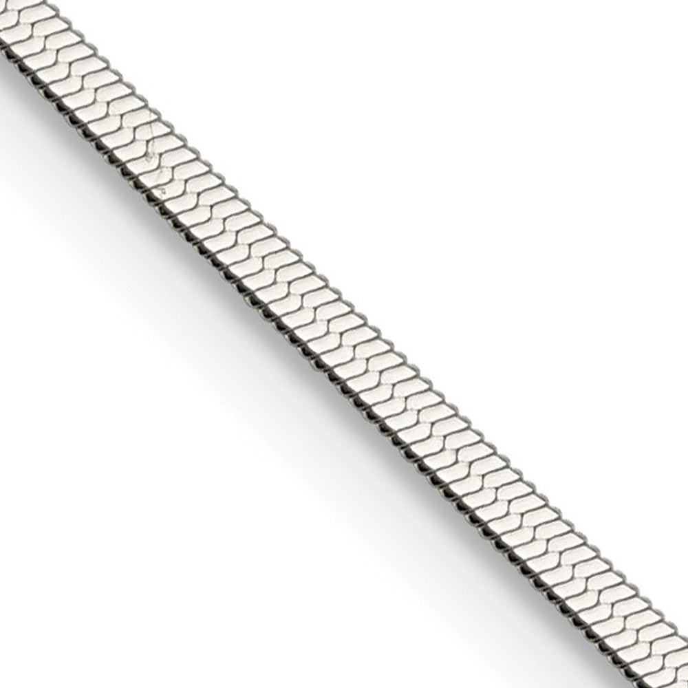 2.3mm Stainless Steel Herringbone Chain Necklace, Item C10755 by The Black Bow Jewelry Co.