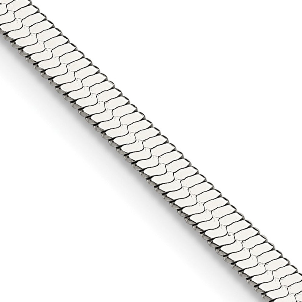 3.9mm Stainless Steel Herringbone Chain Necklace, Item C10758 by The Black Bow Jewelry Co.