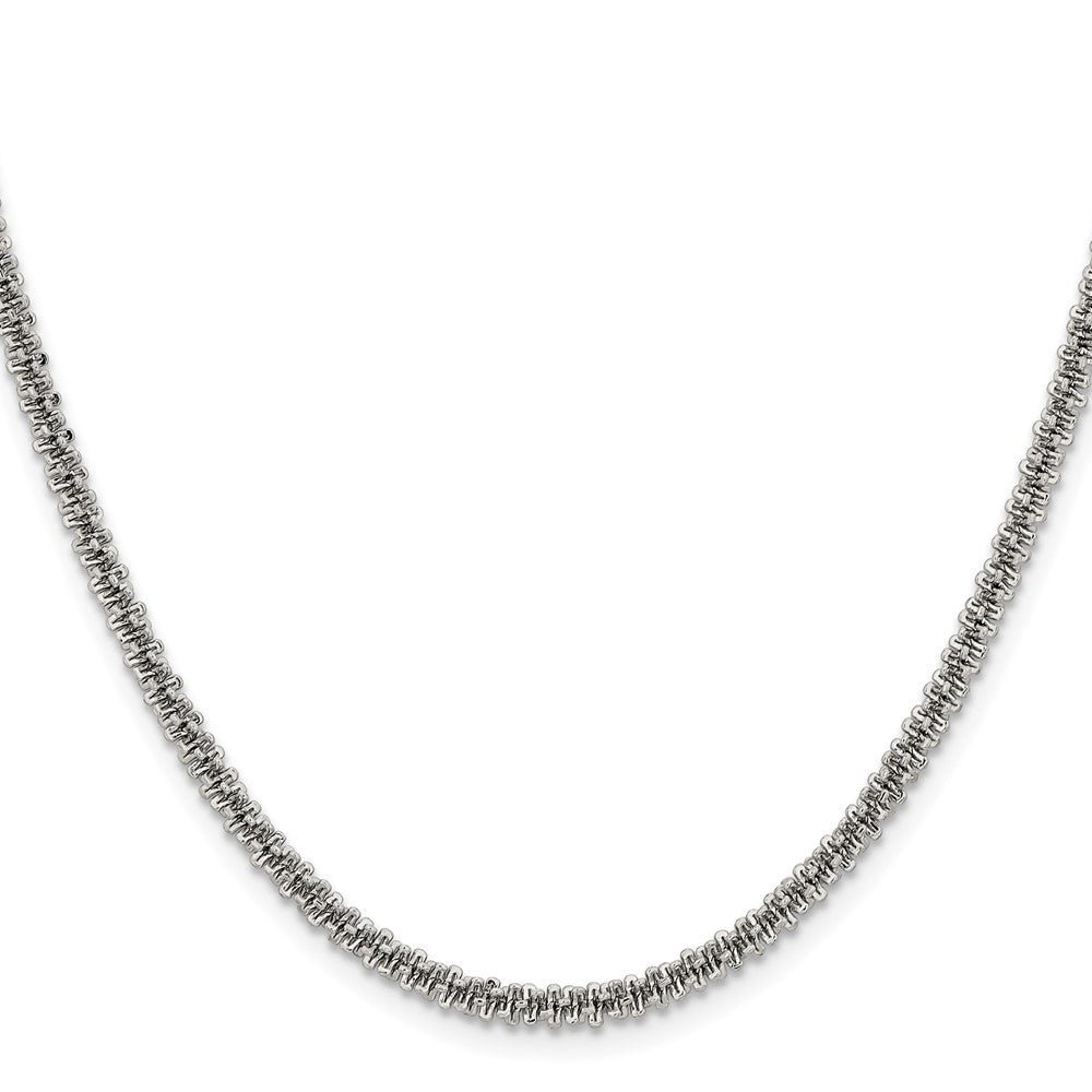 Alternate view of the 3.25mm Stainless Steel Cyclone Chain Necklace by The Black Bow Jewelry Co.