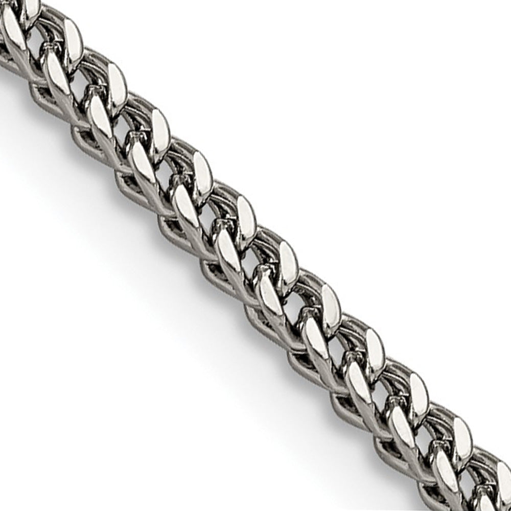 2.5mm Stainless Steel Franco Chain Necklace, Item C10764 by The Black Bow Jewelry Co.