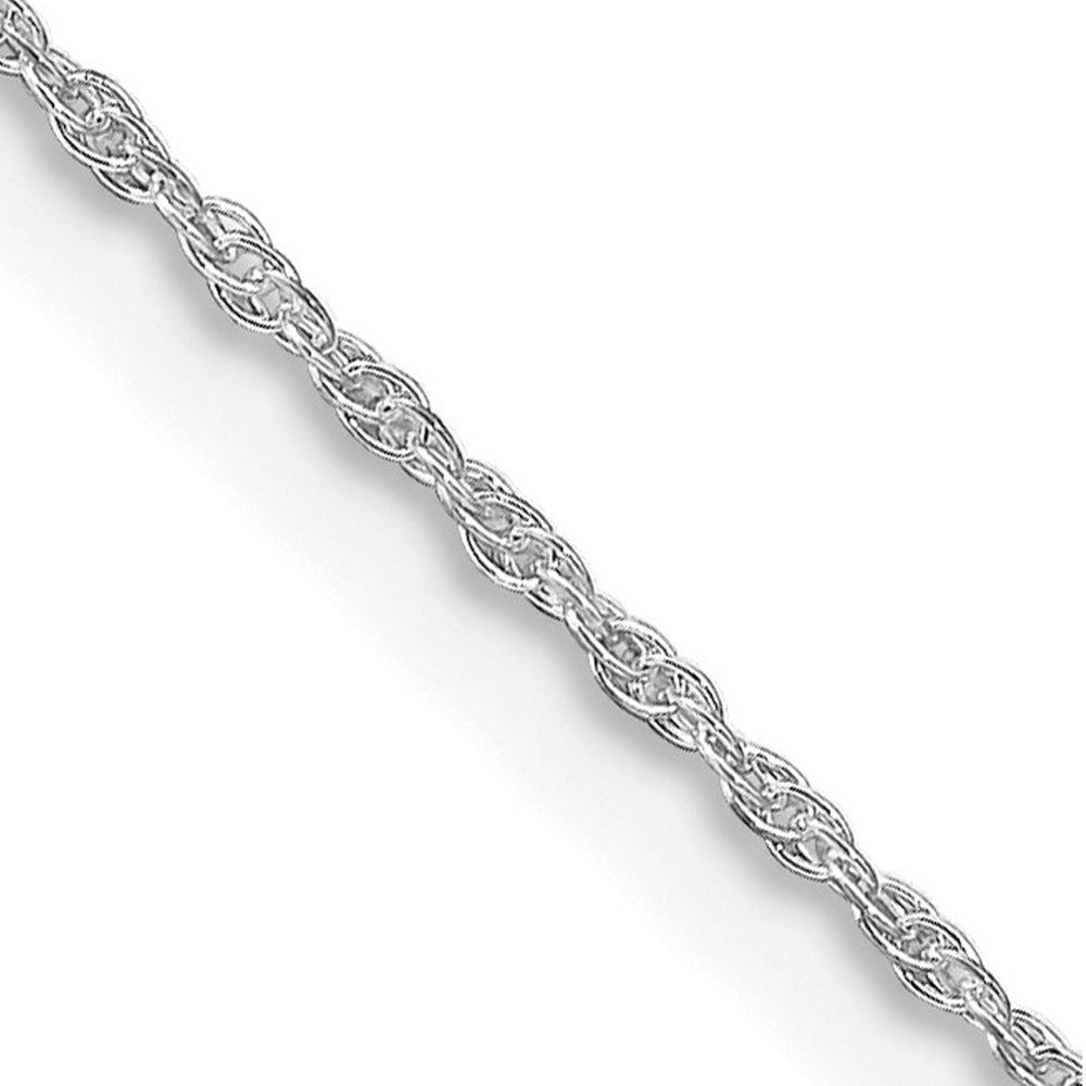 1.25mm Rhodium Plated Sterling Silver Solid Loose Rope Chain Necklace, Item C10774 by The Black Bow Jewelry Co.