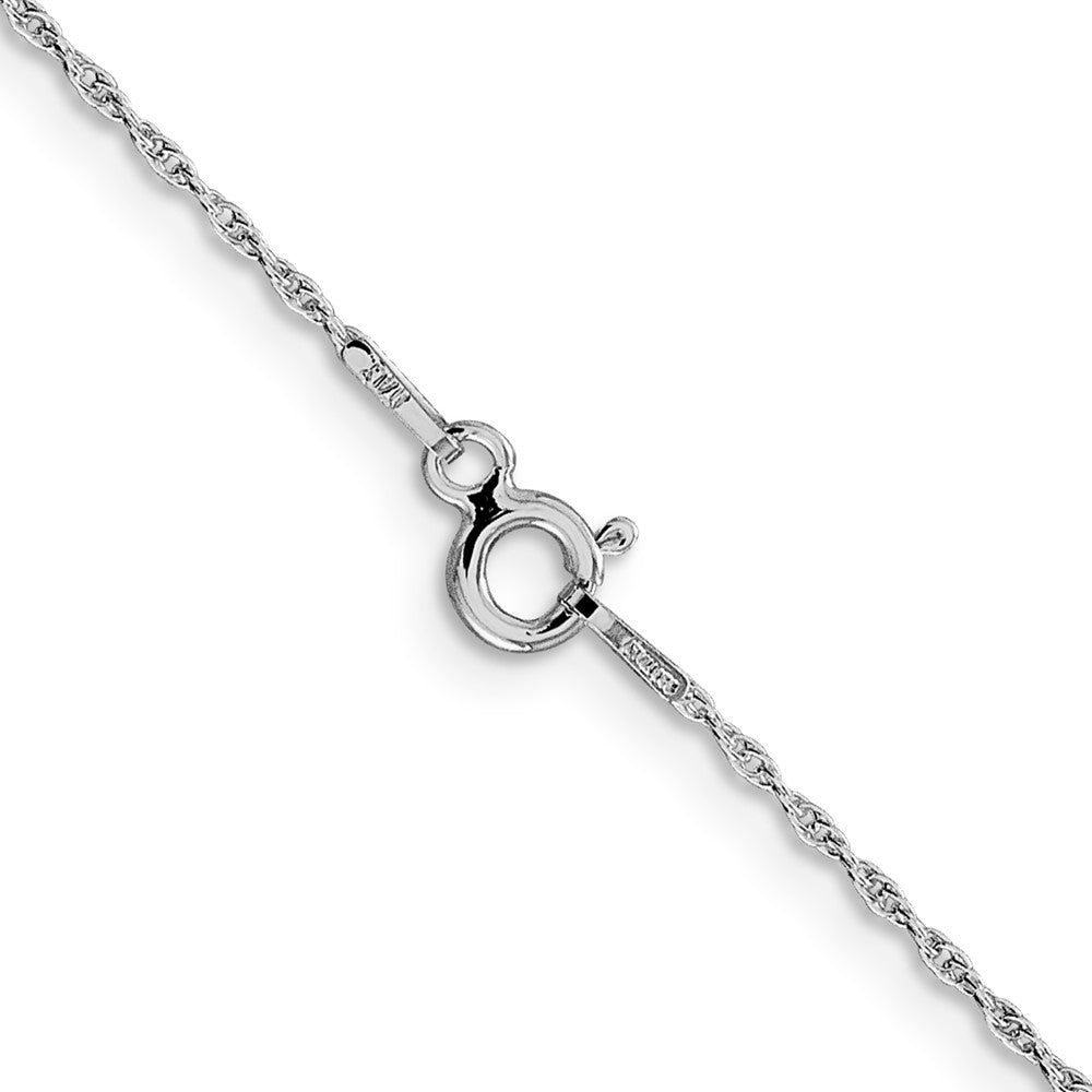 Alternate view of the 1.25mm Rhodium Plated Sterling Silver Solid Loose Rope Chain Necklace by The Black Bow Jewelry Co.