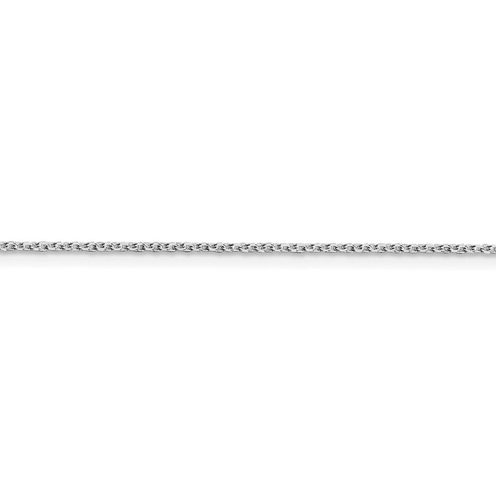 Alternate view of the 1.25mm Rhodium Plated Sterling Silver Solid D/C Cable Chain Necklace by The Black Bow Jewelry Co.