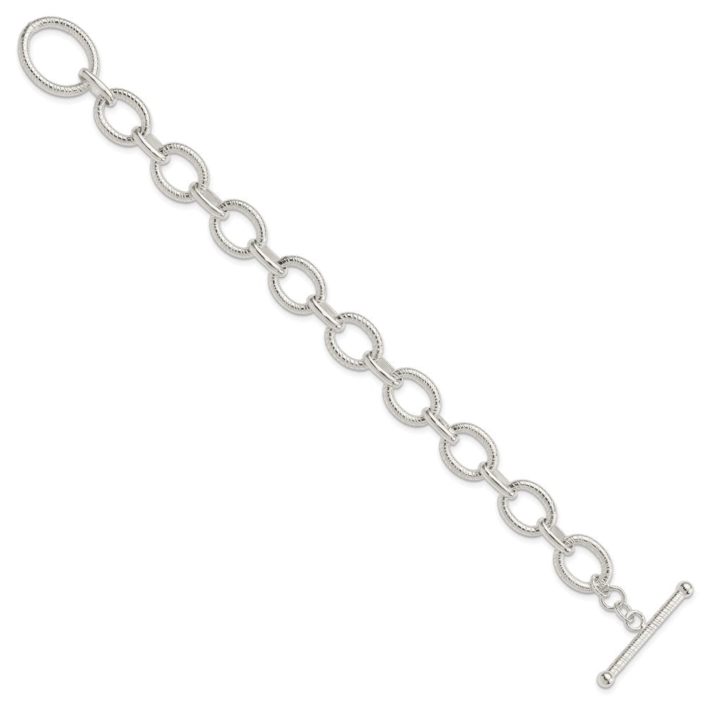 Alternate view of the 13mm Sterling Silver Solid Fancy Cable Chain Bracelet, 7.5 Inch by The Black Bow Jewelry Co.