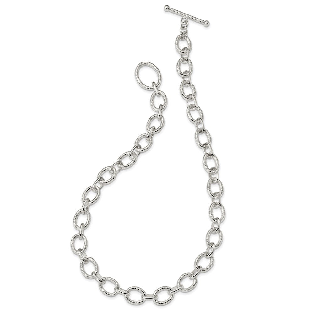 Alternate view of the 13mm Sterling Silver Solid Fancy Cable Chain Necklace, 18 Inch by The Black Bow Jewelry Co.