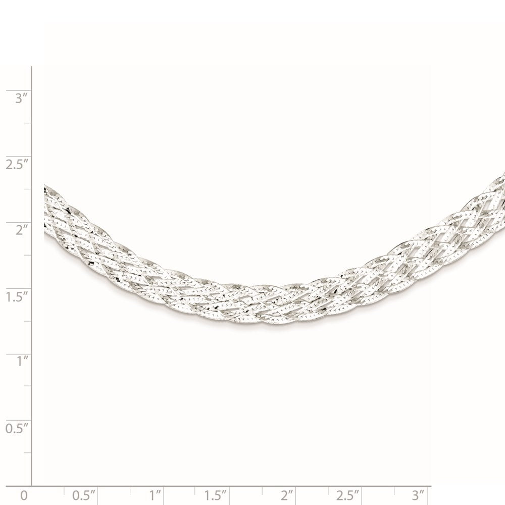 18kt Braided 3.5mm Herringbone Necklace, 20